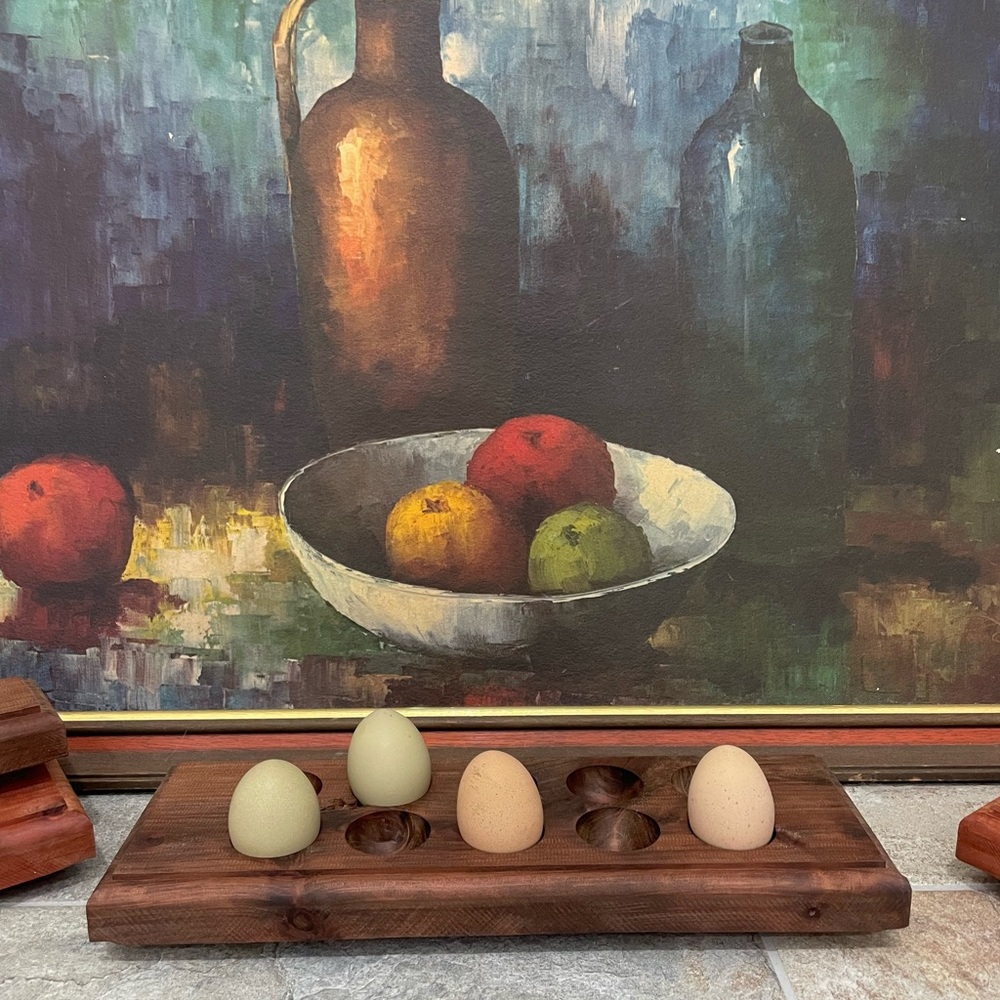 Handmade Cedar fresh egg holder